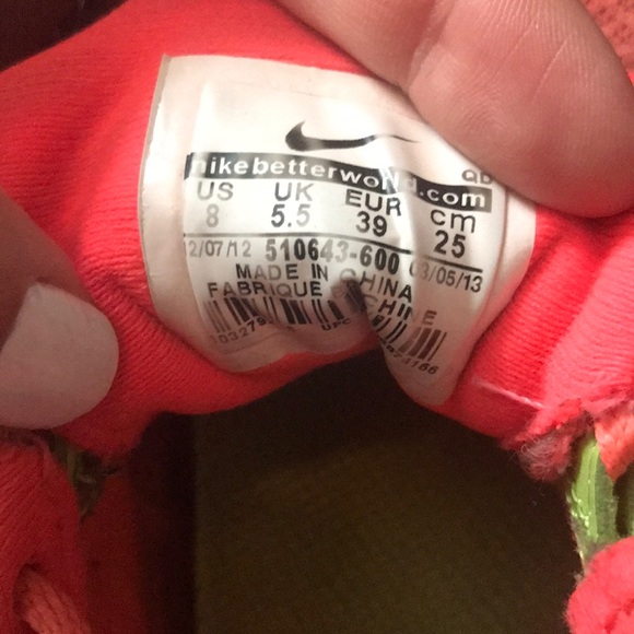 Coral Nike Running Shoe - Picture 5 of 5